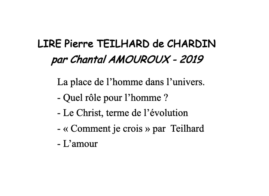 Chantal Amouroux’s Reading Sheets